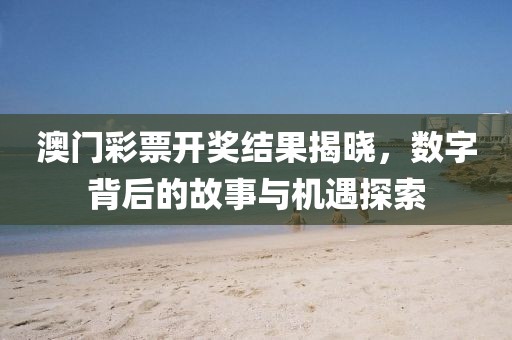 澳门彩票开奖结果揭晓，数字背后的故事与机遇探索