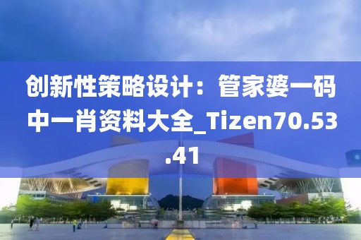 创新性策略设计：管家婆一码中一肖资料大全_Tizen70.53.41