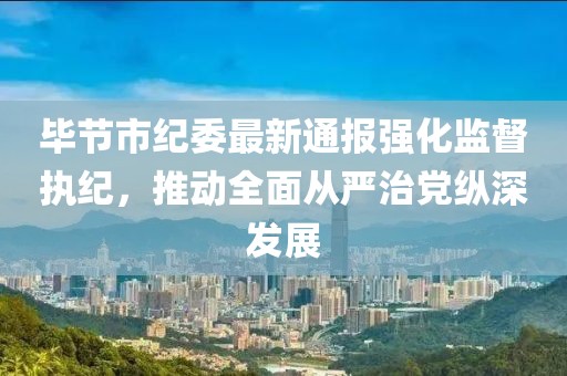 毕节市纪委最新通报强化监督执纪，推动全面从严治党纵深发展