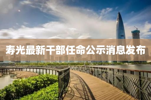 寿光最新干部任命公示消息发布