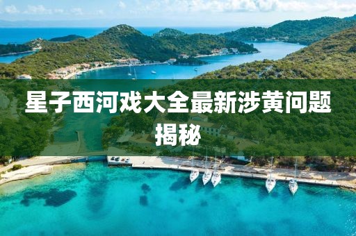 星子西河戏大全最新涉黄问题揭秘