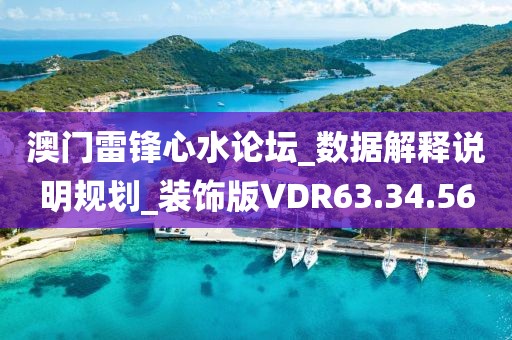 澳门雷锋心水论坛_数据解释说明规划_装饰版VDR63.34.56