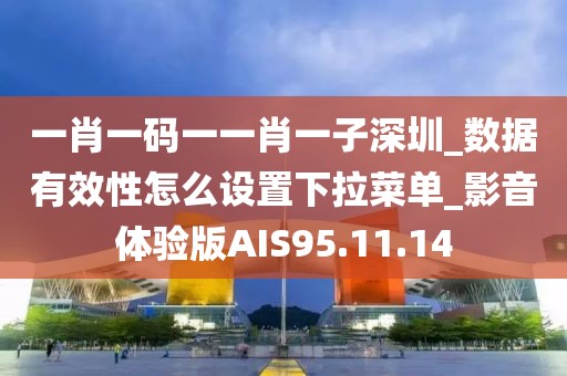 一肖一码一一肖一子深圳_数据有效性怎么设置下拉菜单_影音体验版AIS95.11.14