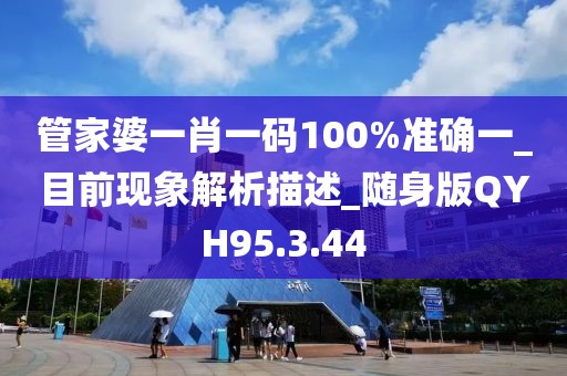 管家婆一肖一码100%准确一_目前现象解析描述_随身版QYH95.3.44