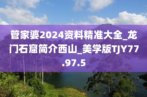 管家婆2024资料精准大全_龙门石窟简介西山_美学版TJY77.97.5
