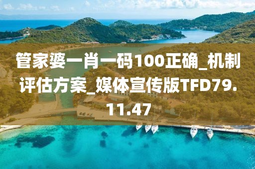管家婆一肖一码100正确_机制评估方案_媒体宣传版TFD79.11.47