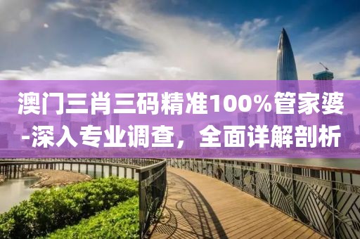 澳门三肖三码精准100%管家婆-深入专业调查，全面详解剖析
