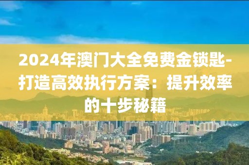 2024年澳门大全免费金锁匙-打造高效执行方案：提升效率的十步秘籍