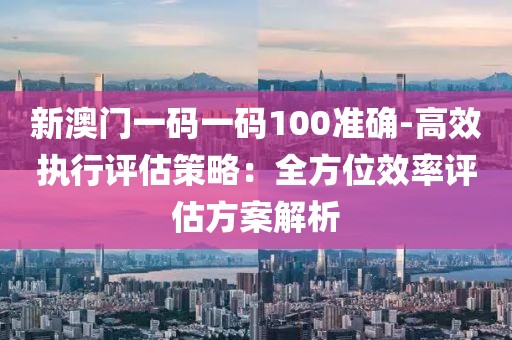 新澳门一码一码100准确-高效执行评估策略：全方位效率评估方案解析