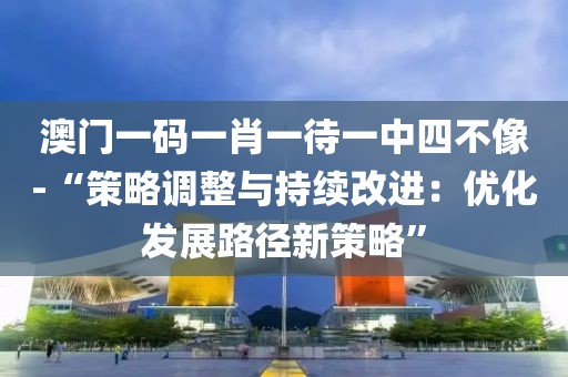 澳门一码一肖一待一中四不像-“策略调整与持续改进：优化发展路径新策略”