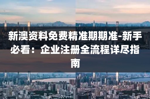 新澳资料免费精准期期准-新手必看：企业注册全流程详尽指南