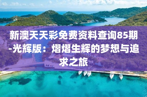 新澳天天彩免费资料查询85期-光辉版：熠熠生辉的梦想与追求之旅