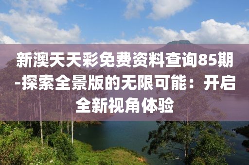 新澳天天彩免费资料查询85期-探索全景版的无限可能：开启全新视角体验