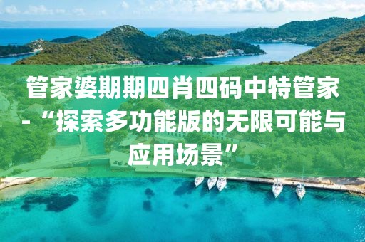 管家婆期期四肖四码中特管家-“探索多功能版的无限可能与应用场景”