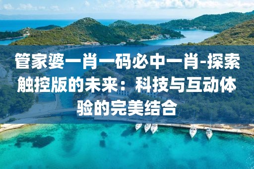 管家婆一肖一码必中一肖-探索触控版的未来：科技与互动体验的完美结合