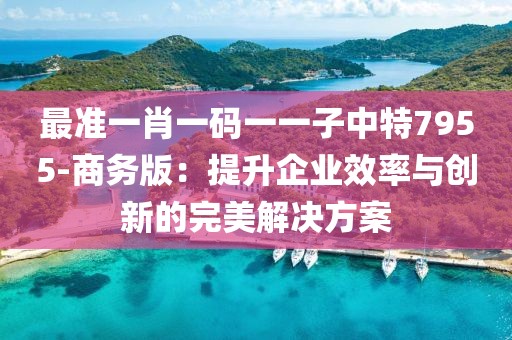 最准一肖一码一一子中特7955-商务版：提升企业效率与创新的完美解决方案