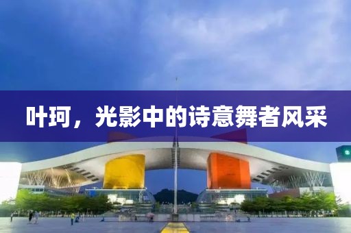叶珂，光影中的诗意舞者风采