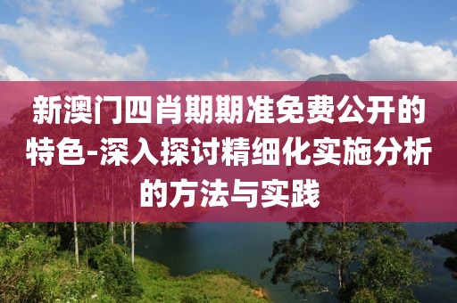 新澳门四肖期期准免费公开的特色-深入探讨精细化实施分析的方法与实践