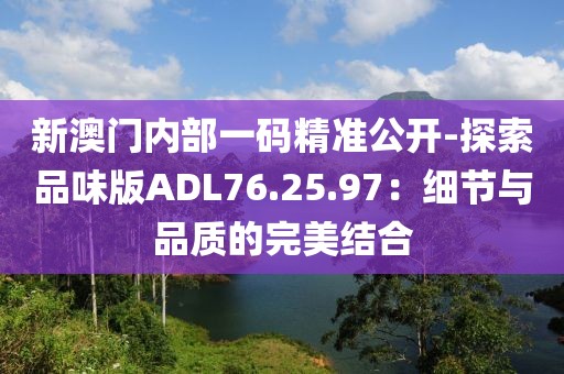 新澳门内部一码精准公开-探索品味版ADL76.25.97：细节与品质的完美结合