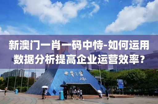 新澳门一肖一码中恃-如何运用数据分析提高企业运营效率？