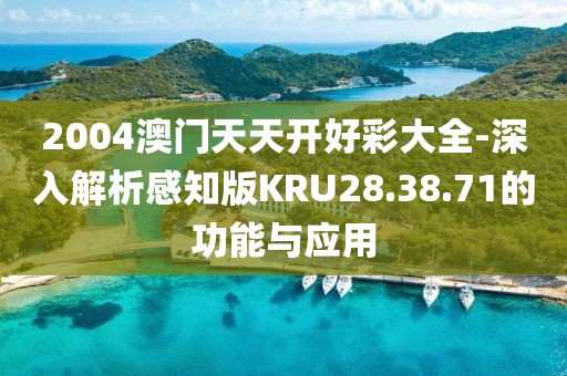 2004澳门天天开好彩大全-深入解析感知版KRU28.38.71的功能与应用