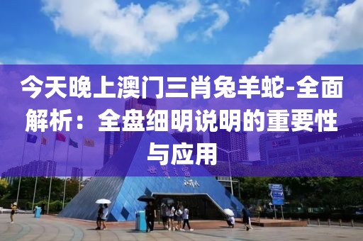 今天晚上澳门三肖兔羊蛇-全面解析：全盘细明说明的重要性与应用