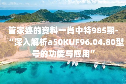 管家婆的资料一肖中特985期-“深入解析a50KUF96.04.80型号的功能与应用”