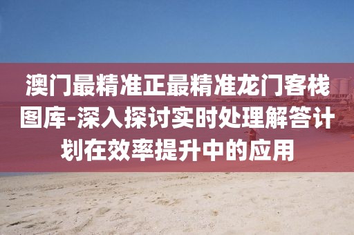 澳门最精准正最精准龙门客栈图库-深入探讨实时处理解答计划在效率提升中的应用