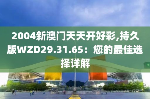 2004新澳门天天开好彩,持久版WZD29.31.65：您的最佳选择详解