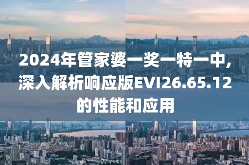 2024年管家婆一奖一特一中,深入解析响应版EVI26.65.12的性能和应用