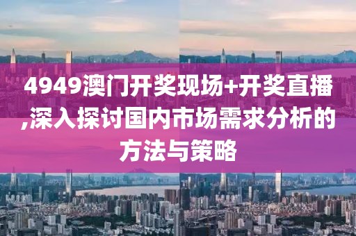 4949澳门开奖现场+开奖直播,深入探讨国内市场需求分析的方法与策略