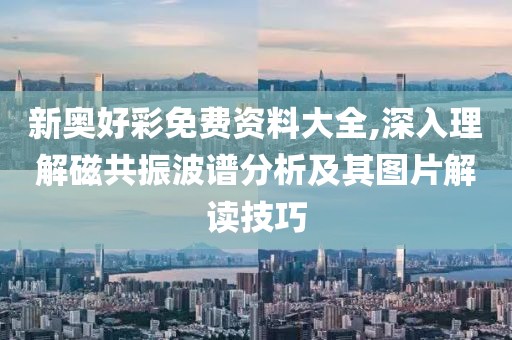新奥好彩免费资料大全,深入理解磁共振波谱分析及其图片解读技巧