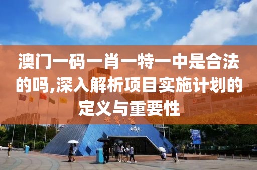 澳门一码一肖一特一中是合法的吗,深入解析项目实施计划的定义与重要性