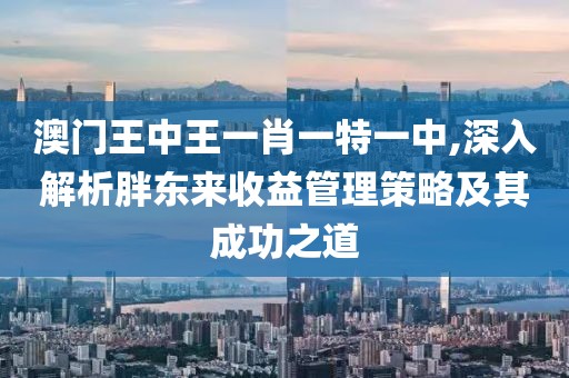 澳门王中王一肖一特一中,深入解析胖东来收益管理策略及其成功之道