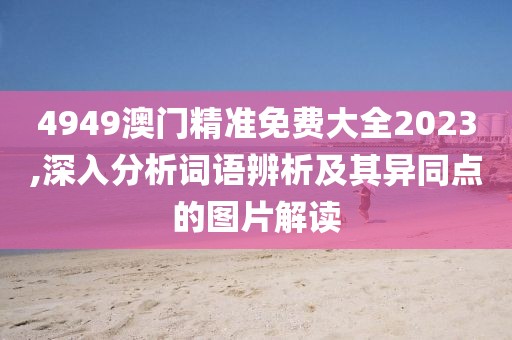 4949澳门精准免费大全2023,深入分析词语辨析及其异同点的图片解读