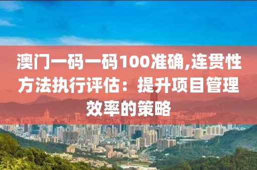 澳门一码一码100准确,连贯性方法执行评估：提升项目管理效率的策略