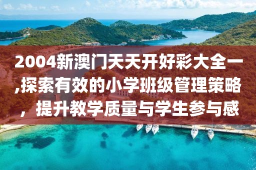 2004新澳门天天开好彩大全一,探索有效的小学班级管理策略，提升教学质量与学生参与感