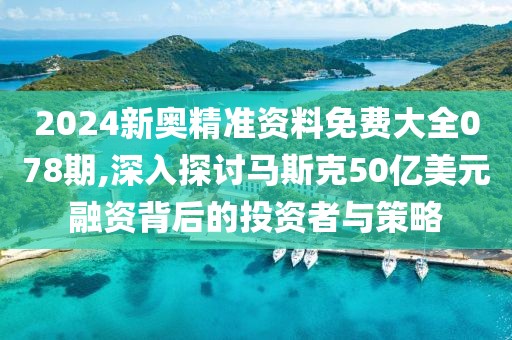 2024新奥精准资料免费大全078期,深入探讨马斯克50亿美元融资背后的投资者与策略