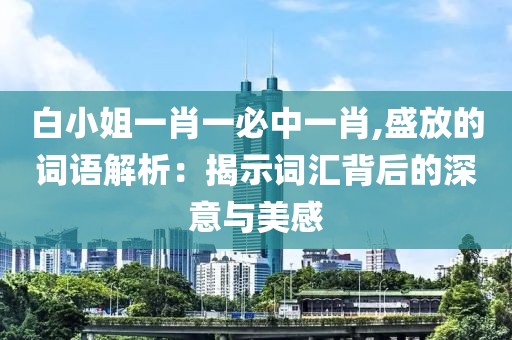 白小姐一肖一必中一肖,盛放的词语解析：揭示词汇背后的深意与美感