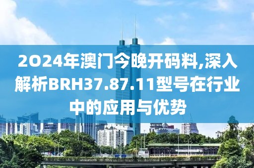 2O24年澳门今晚开码料,深入解析BRH37.87.11型号在行业中的应用与优势