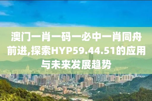 澳门一肖一码一必中一肖同舟前进,探索HYP59.44.51的应用与未来发展趋势