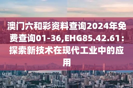 澳门六和彩资料查询2024年免费查询01-36,EHG85.42.61：探索新技术在现代工业中的应用