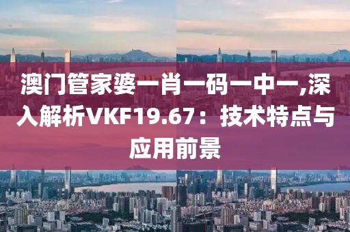 澳门管家婆一肖一码一中一,深入解析VKF19.67：技术特点与应用前景