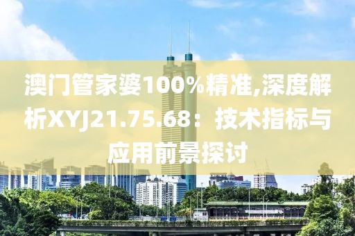 澳门管家婆100%精准,深度解析XYJ21.75.68：技术指标与应用前景探讨