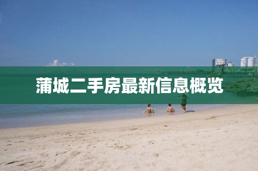蒲城二手房最新信息概览