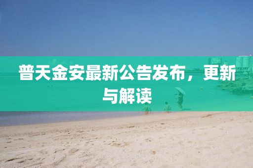 普天金安最新公告发布，更新与解读