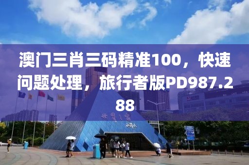 澳门三肖三码精准100，快速问题处理，旅行者版PD987.288
