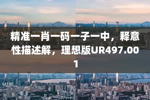 精准一肖一码一子一中，释意性描述解，理想版UR497.001
