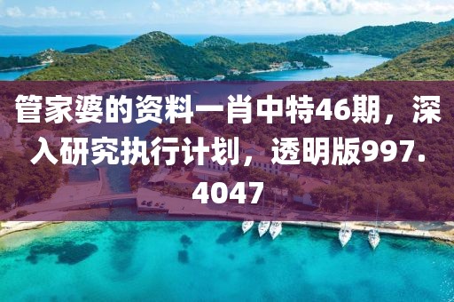 管家婆的资料一肖中特46期，深入研究执行计划，透明版997.4047