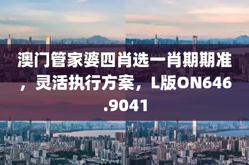 澳门管家婆四肖选一肖期期准，灵活执行方案，L版ON646.9041